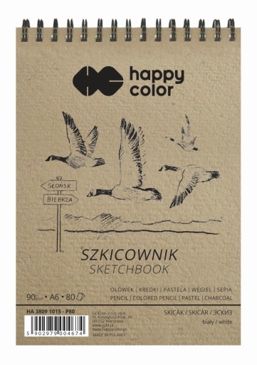 ŠPIRÁLOVÝ SKICNÍK A6/80K - VTÁČKY HAPPY COLOR