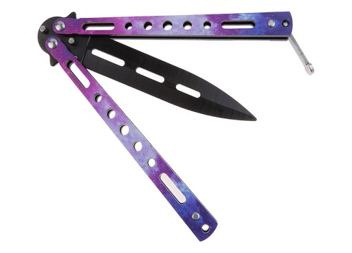 Tréningový nôž TUPÝ BOTTERFLY CS:GO PURPLE N464A