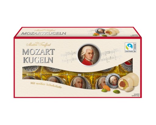 Marcipánové guličky v bielej čokoláde