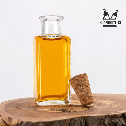 Sklenená fľaša Quadra 100 ml na vodku, olivový olej, mesačný svit