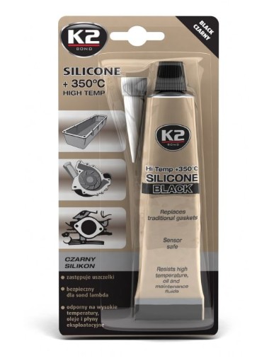 Čierny vysokoteplotný silikón +350°C 85g