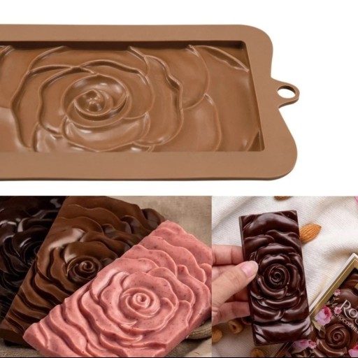SILIKÓNOVÁ FORMA NA ČOKOLÁDOVÝ TANIER FLOWER ROSE 916
