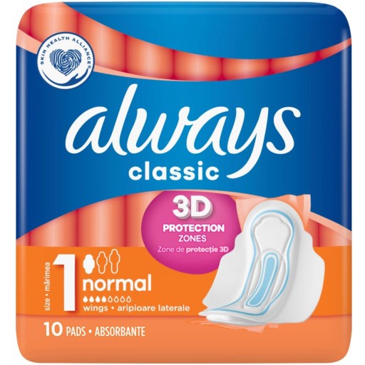 VŽDY Classic Normal Hygienické vložky s krídelkami x10