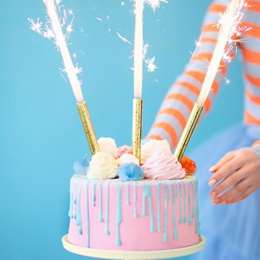 TORTA FONTÁNA NARODENINOVÁ TORTA FLARE NARODENINOVÉ SVIEČKY 12 CM 4 KS