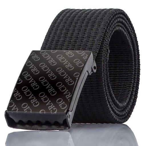 Široký čierny opasok na nohavice Gracio Webbing, 95 cm