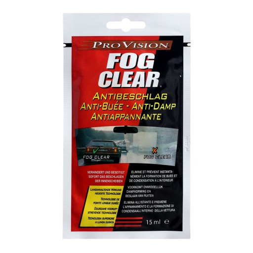 FOG CLEAR proti zahmlievaniu zabraňuje zahmlievaniu skiel zrkadiel