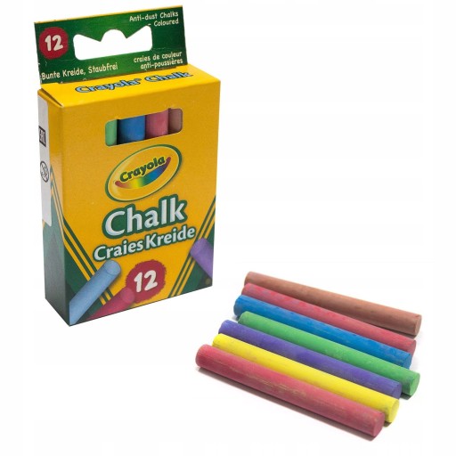 Bezprašná krieda, 12 farieb Crayola