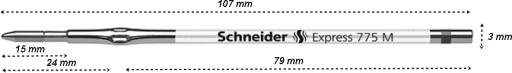 Expresná vložka 775 pre SCHNEIDER M X20 dĺžka, zelená
