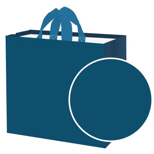 ČISTÁ látková taška na balenie SHOP shopping 45x20x40 cm modrá