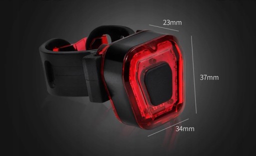 LED svetlo na bicykel 100lm IPX4 zadná zadná USB sedlovka