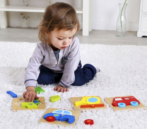 Hrubé bloky puzzle loď skladačka TOOKY TOY