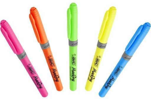 FLUORESCENTNÝ Zvýrazňovač TXTU BIC Zvýrazňovač 5 ks MIX FARBA