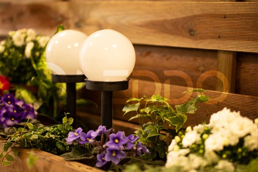 SLNEČNÁ ZÁHRADNÁ LAMPA, BIELA LED NAČERPÁVANÁ, 10CM