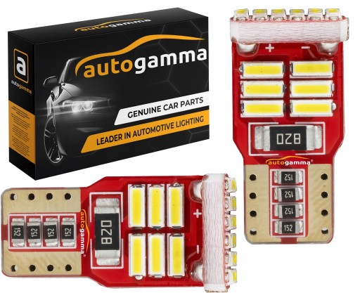 Parkovacie žiarovky W5W T10 18 x LED Parkovacie svetlá Biele 2 ks.