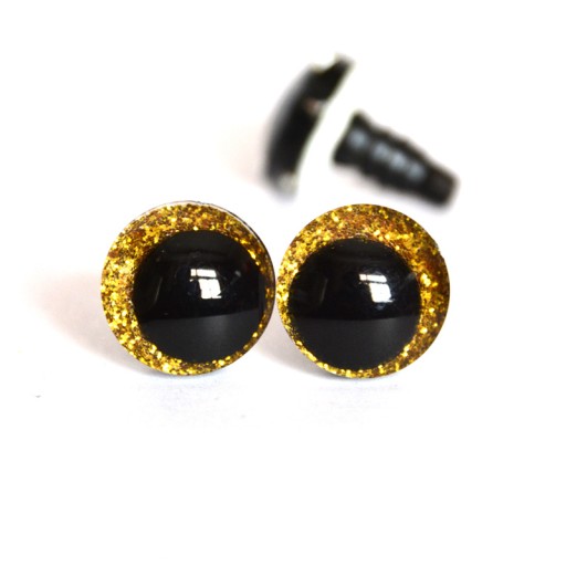 18 mm oči pre hračky maskota Zlatý pár pre sovu