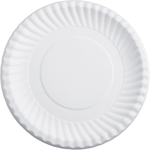 Papierové taniere Clarina, biele, 18 cm, 50 kusov