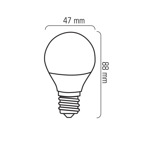 LED žiarovka E27 BALL G45 8W=60W 806lm CCD Úspora energie bez blikania