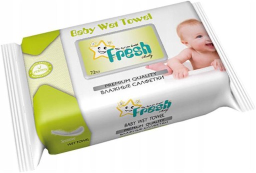 Fresh Baby vlhčené obrúsky 72 ks