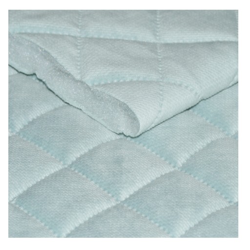 PREŠÍVANÝ VELVET ROMBY VELVET 0,5 MB Sky Grey / Mint Grey