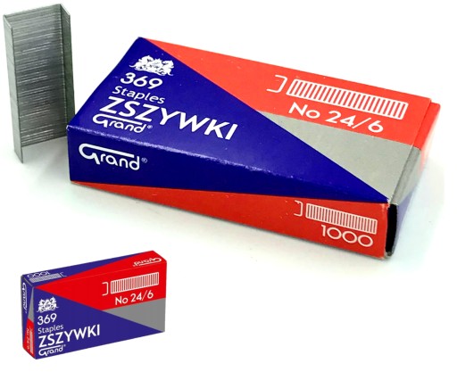 Sponky z pozinkovanej ocele Grand 24/6 1000 ks. x2 balíky