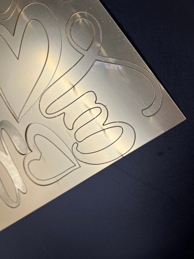 Nálepka na stenu zrkadlo SVADOBNÉ ZLATÉ Mr&Mrs N22