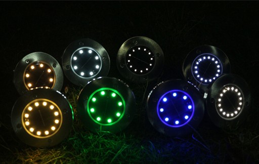 SOLÁRNA ZÁHRADNÁ LAMPA, FAREBNÁ LED SOLÁRNA ZÁHRADNÁ LAMPA