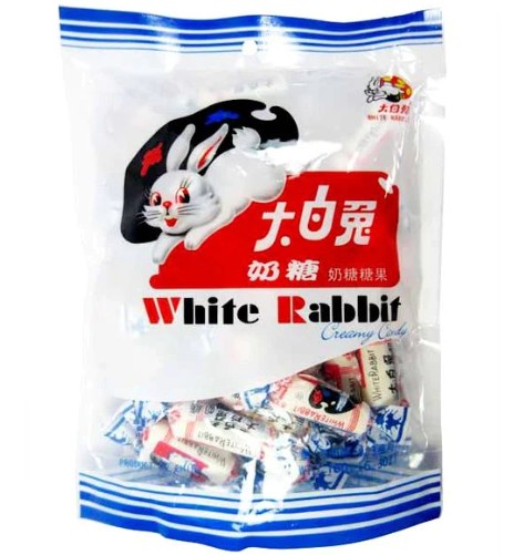 Biely králik čínske mliečne cukríky 180g