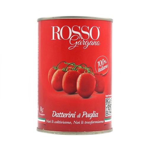 ROSSO Datlové paradajky Gargano so šupkou celé 400 g