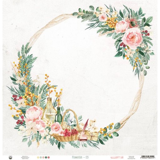 Scrapbookingový papier 30,5 x 30,5 cm - Piątek Trzynastego - Flowerish 03