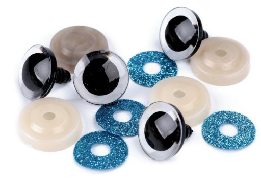 Trblietavé oči pre hračky maskota 25 mm MODRÉ