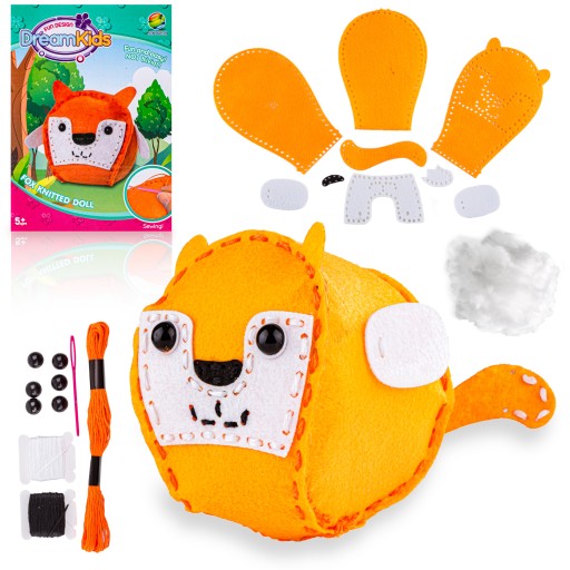 Súprava na šitie MASCOT Vyšívaný vankúš LESNÉ ZVIERATÁ FOX DIY