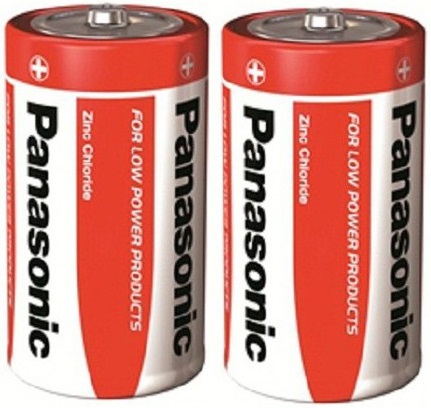 8x zinkovo-uhlíková batéria Panasonic C R14 1,5V