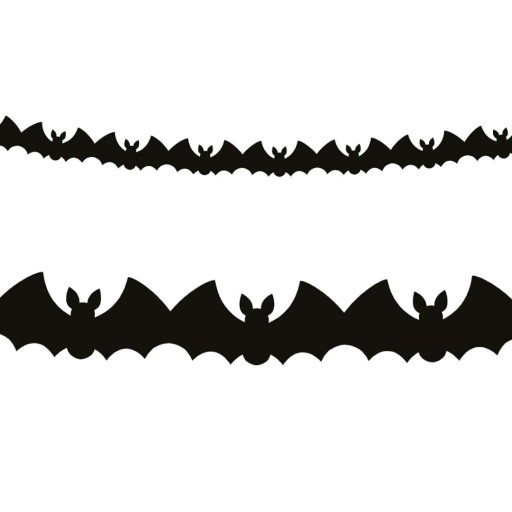 GIRLAND BANNER black BATS halloween