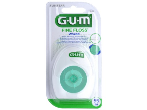 SUNSTAR GUM FINE FLOSS, voskovaná zubná niť