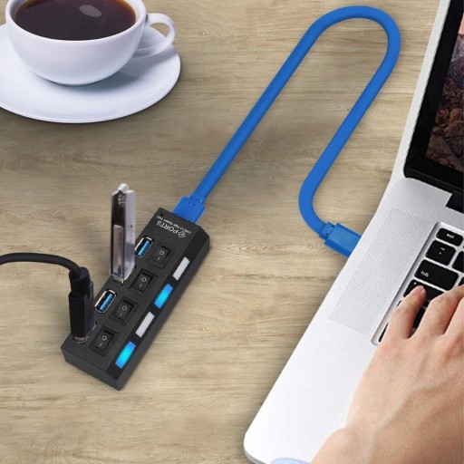 USB HUB 4-PORTOVÝ ROZDEĽOVAČ USB 3.0 SPLITTER