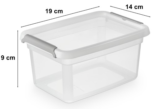 Nádoba Plastová krabica, uzavretá, 1,5l