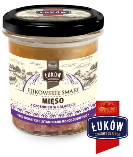 MÄSO S CESNAKOM v želé 300 g - ŁUKÓW dóza