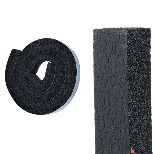 Zvukovoizolačná pena Bitmat tesnenie 19 mm x 2 cm x 100 cm čierna - perfektné