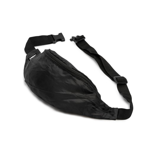 Športová bedrová taška s vreckami, čierna