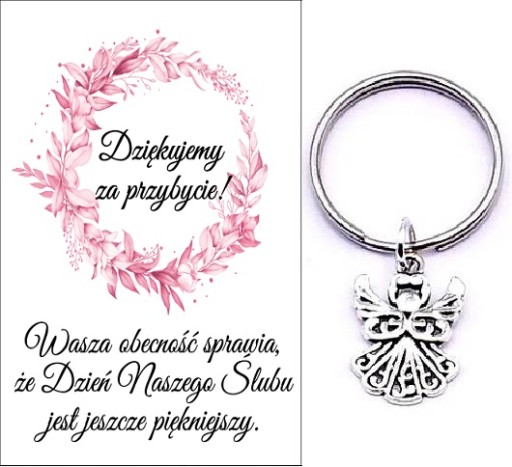 ĎAKUJEME HOSTOM DARČEK SVADOBNÝ ANJEL KĽÚČOVKA SPOMIENKY