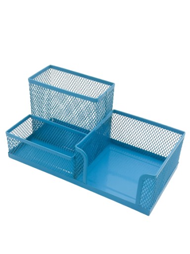 Pen&GO Organizér na pero na stôl sieťovaný box na náradie PG9058 J Modrý