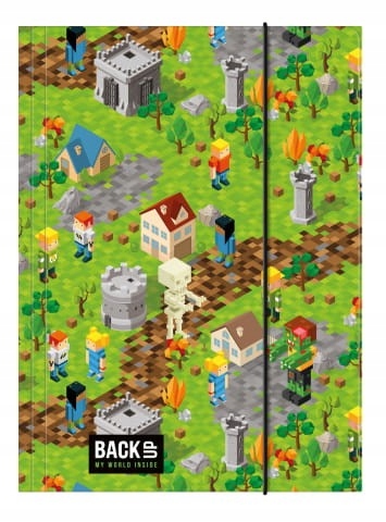 ŠKOLSKÝ ZLOŽKA A4 S GUMA NA DOKUMENTY MINECRAFT PRE ZÁLOŽNÉHO VENTILÁTORA