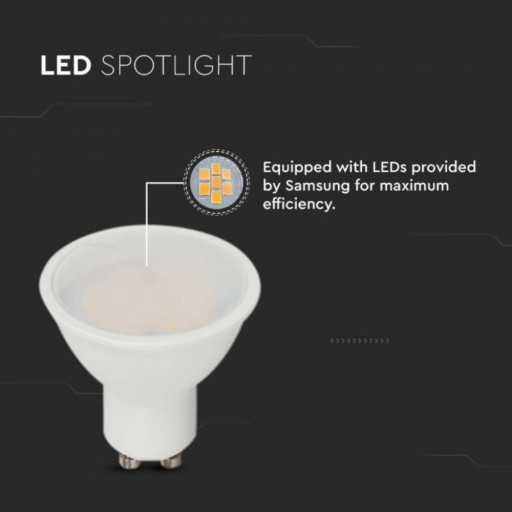 LED ŽIAROVKA reflektor GU10 10W 1000LM 3000K teplá farba V-TAC