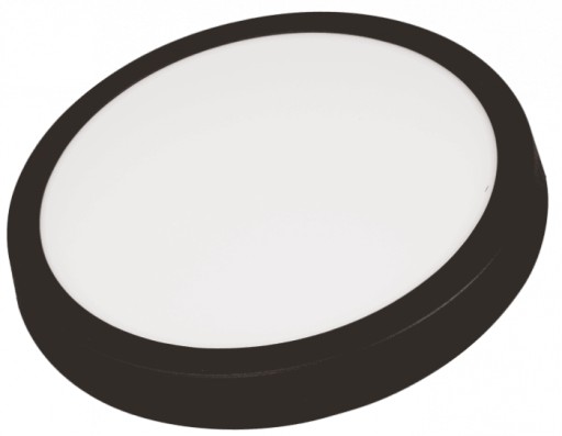 Okrúhle stropné svietidlo DOWNLIGHT, čierne, 12W, prisadené, 4K