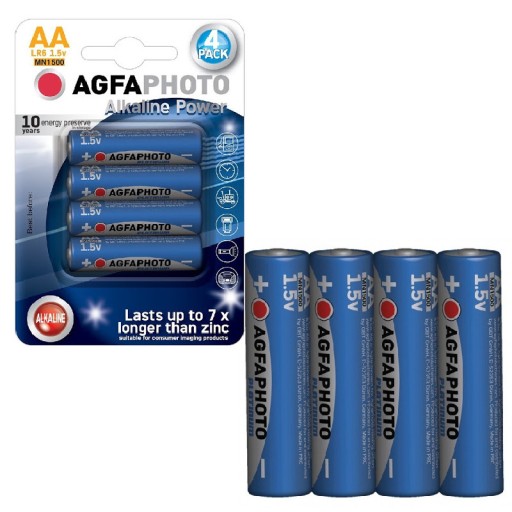 4x AGFAPHOTO BATÉRIA AA LR06 LR6 1,5V ALK.