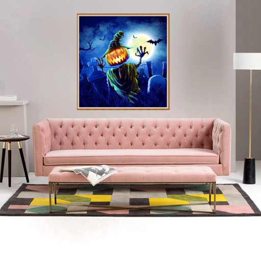 Tekvica krížikovým stehom - DIY bez rámu