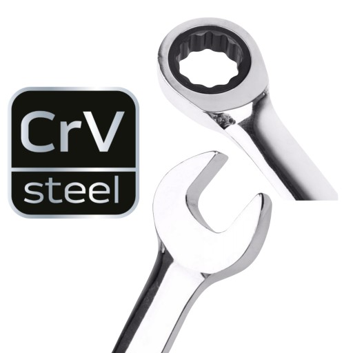 Vidlicový kľúč S Ráčňou, CRV oceľ - CHROME PREMIUM r 12