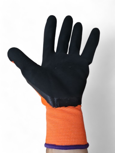 HRUBÉ OCHRANNÉ RUKAVICE SANDY LATEX POVRCHNUTÝ POLYESTER SILNÝ XXL (11)