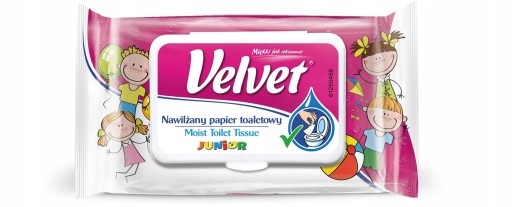 VELVET JUNIOR toaletný papier vlhčený 48 ks