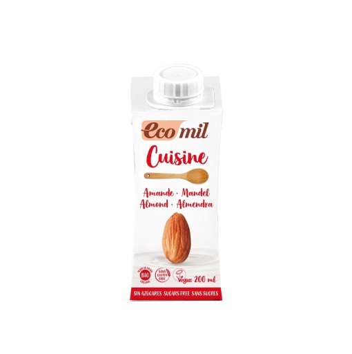 Smotana na varenie z mandlí, bez cukru, BEZ SKLA. BIO 200 ml